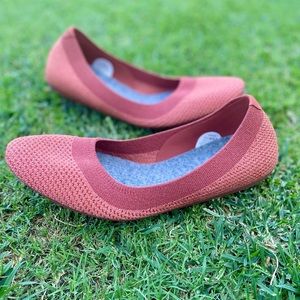 AllBirds Women's Tree Breezers Ballet Slip On Flat Sunkissed Red